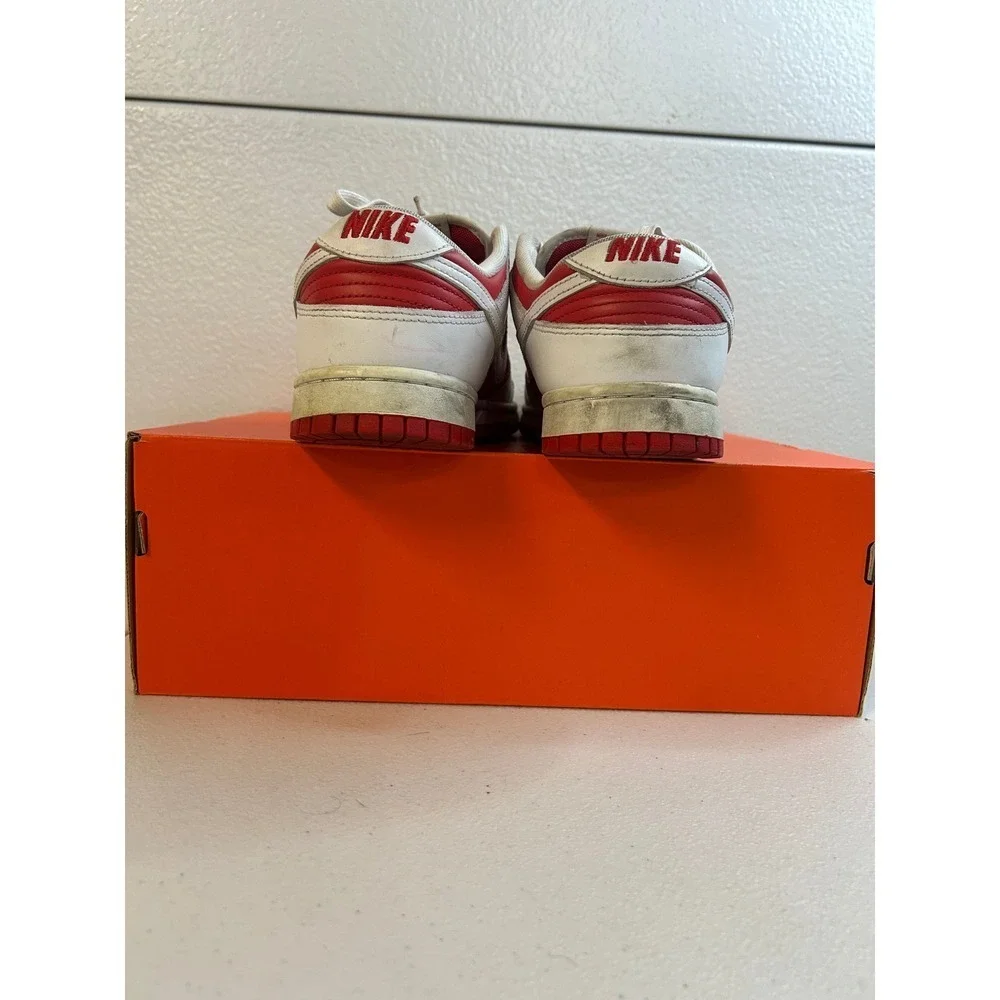 Nike Dunk Low University Red White Sneakers Mens 8 #2459